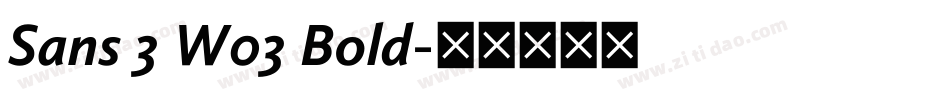 Sans 3 W03 Bold字体转换